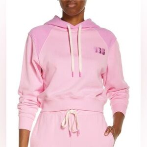 UGG Women's Mallory Cropped Cotton Hoodie Daydream Size Medium